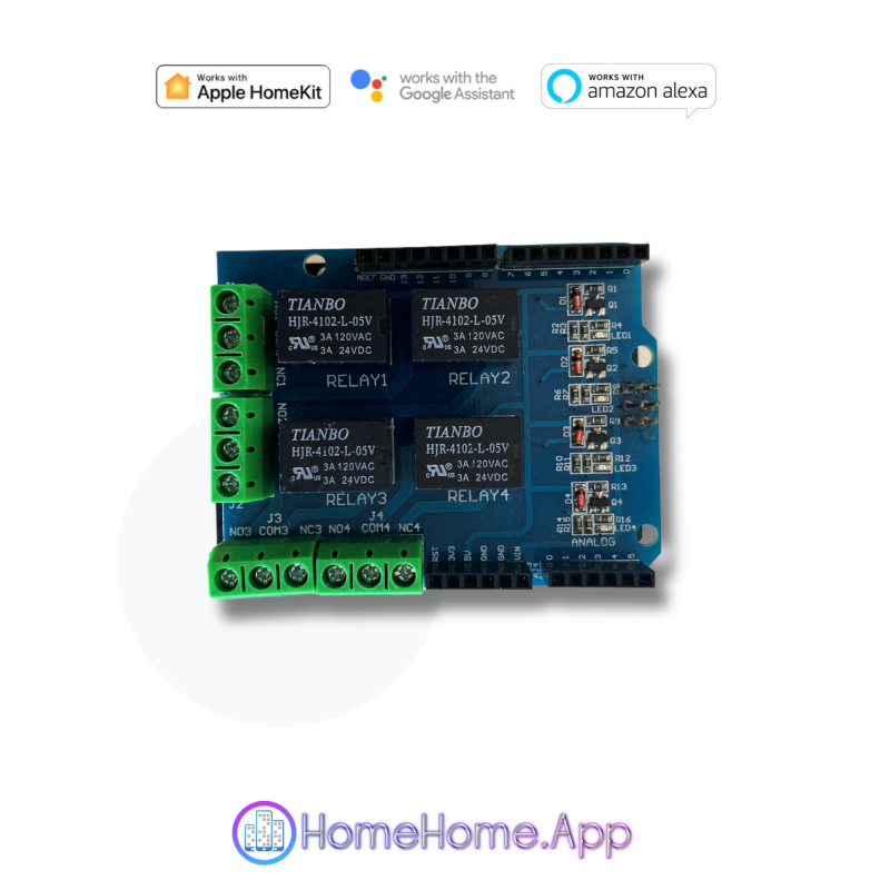 WiFi 4x Relay Switch Din Rail for Apple HomeKit, Google Home, Alexa - Görsel 2
