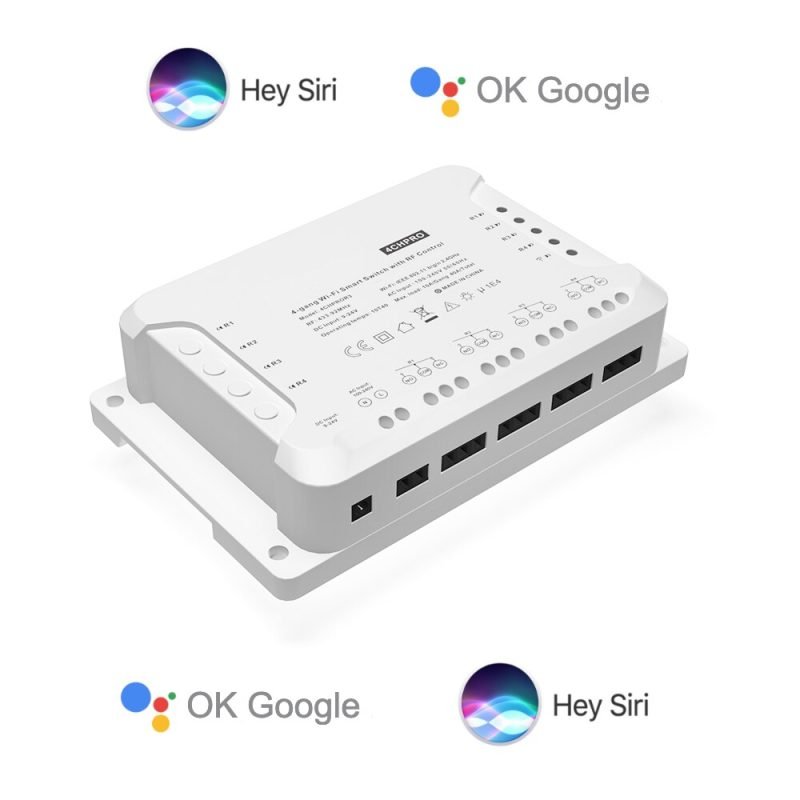 4CH Pro R3 Smart Home WiFi Switch 4 Relay For Apple HomeKit Google Assistant - Görsel 5