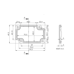 Outdoor Plastic Box - IP67 Rated with Dual Glade - Görsel 4